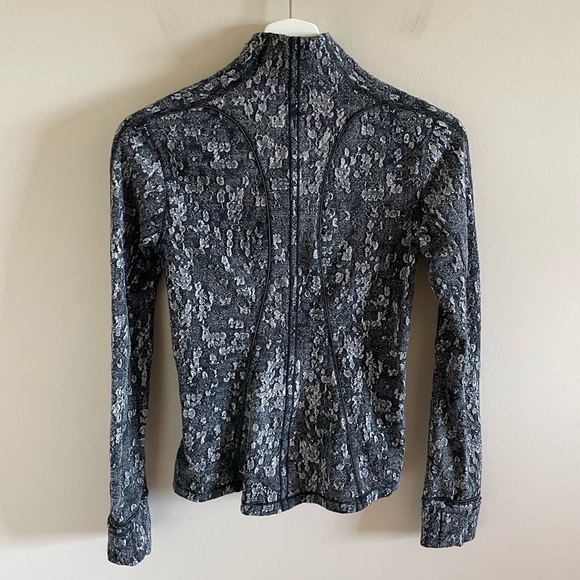 Lululemon Run Briskly 1/2 Zip Eventide Jacquard Black Alpine White Size 4 - Picture 11 of 15